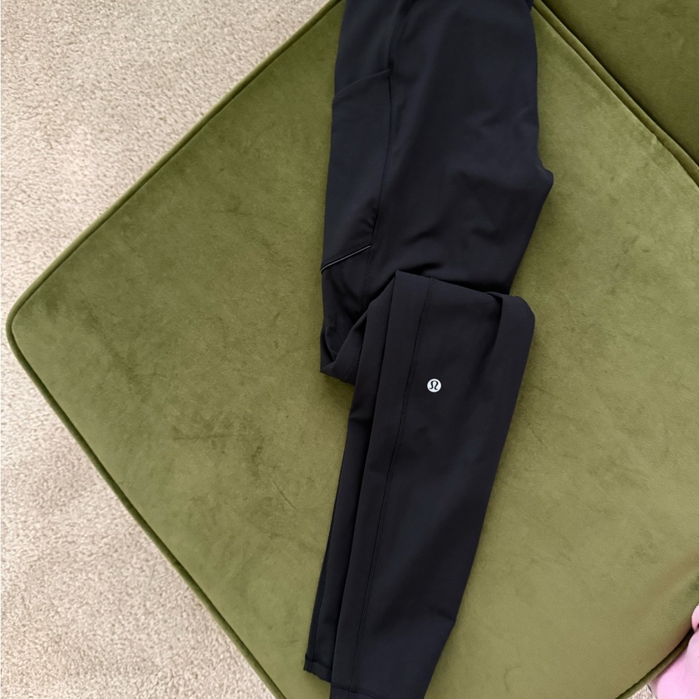 Lululemon Athletica Black Leggings with Logo Detail